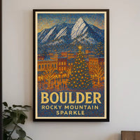 Boulder Rocky Mountain Sparkle Poster