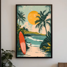 Whimsical Panda Relaxing on Watermelon Poster Art PosterGoat