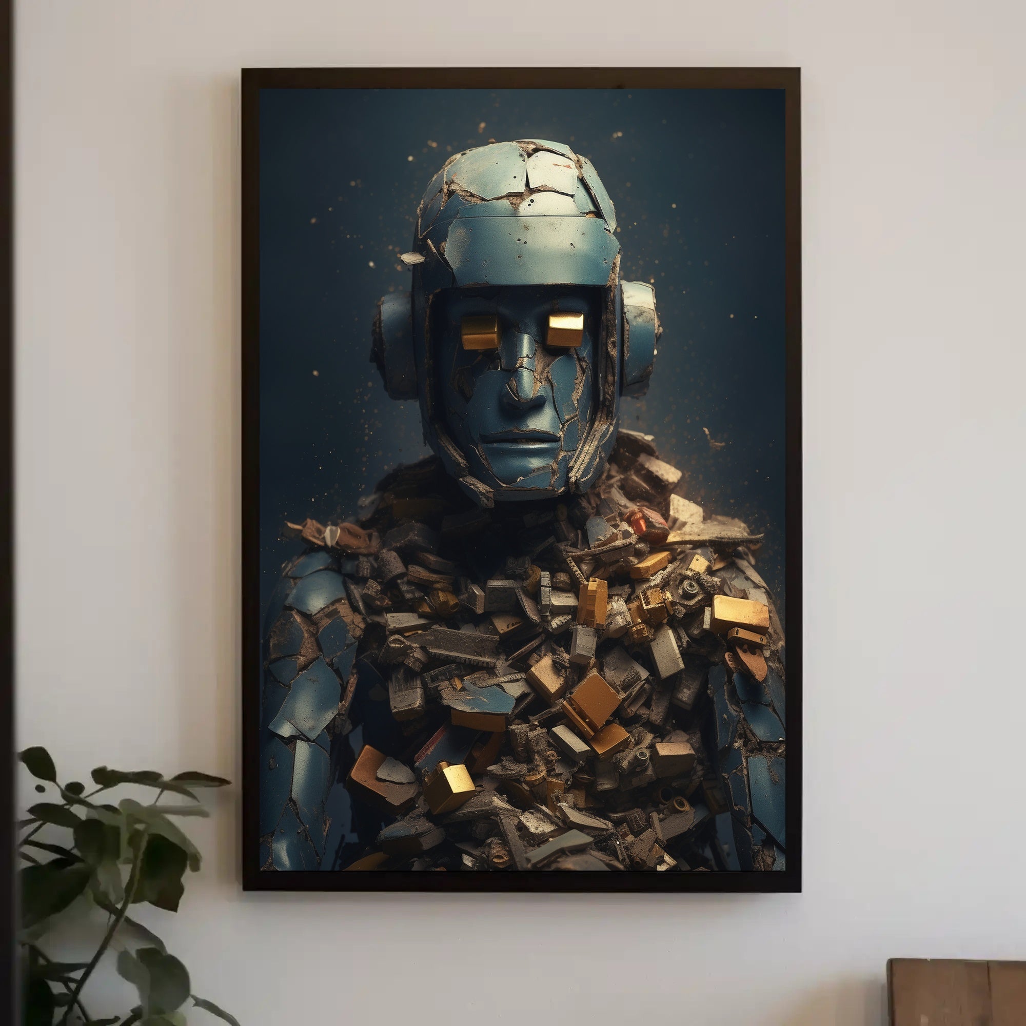 Futuristic Cyborg Erosion: A Sci-Fi Poster