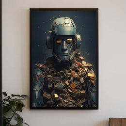 Futuristic Cyborg Erosion: A Sci-Fi Poster