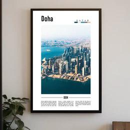 Doha Cityscape Vibrance: Modern Architecture and Culture Urban or Cityscape Poster PosterGoat