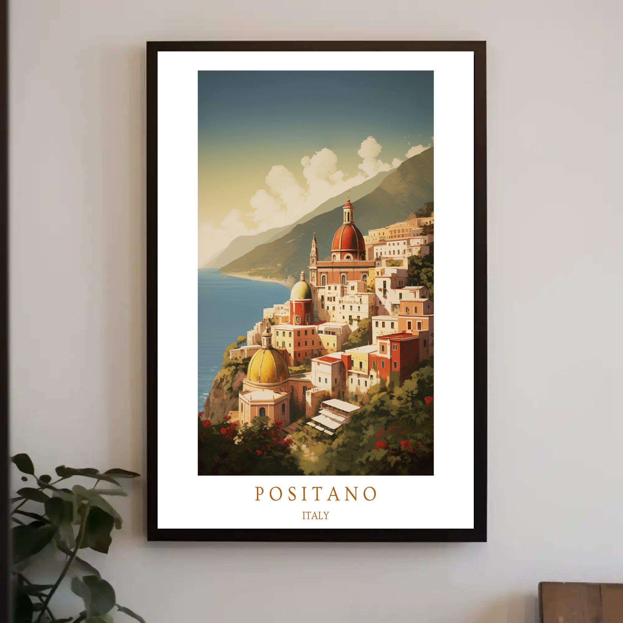 Positano Coastal View Travel Poster PosterGoat
