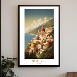Positano Coastal View Travel Poster PosterGoat