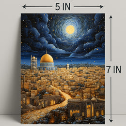 Moonlit Cityscape Poster