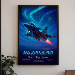 JAS 39A Gripen Swedens Agile Multirole Fighter Poster