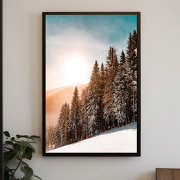 Serene Winter Landscape Print - National Park Poster