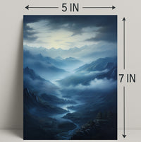 Mystical Mountain Valley Poster