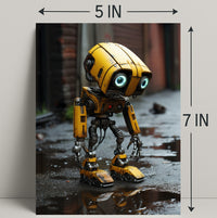 The Curious Yellow Robot Poster PosterGoat