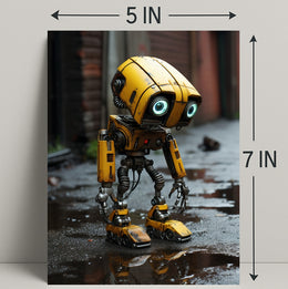 The Curious Yellow Robot Poster PosterGoat