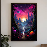 Cosmic Landscape Fantasy Poster PosterGoat