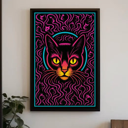 Mystical Cat Art Poster