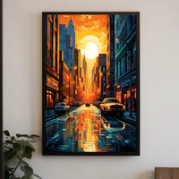 Urban Sunset Symphony Poster PosterGoat