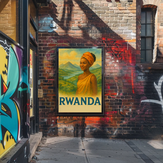 Rwanda Woman Valley Pride Poster Travel