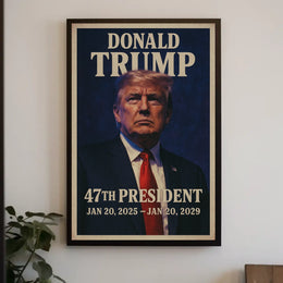 Trump Determined Visionary Futurism Digital Patriot Poster