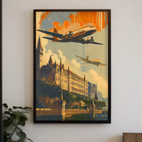 Vintage Victorian Era Architectural Landscape Poster