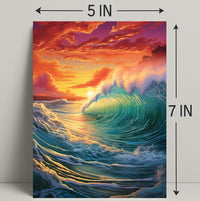 Oceanic Sunset Symphony Poster PosterGoat