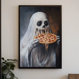 Ghostly Figure Surrealism Horror Humor Poster
