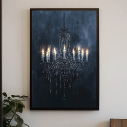 Chandelier Candle Glow in Artistic Heritage Poster