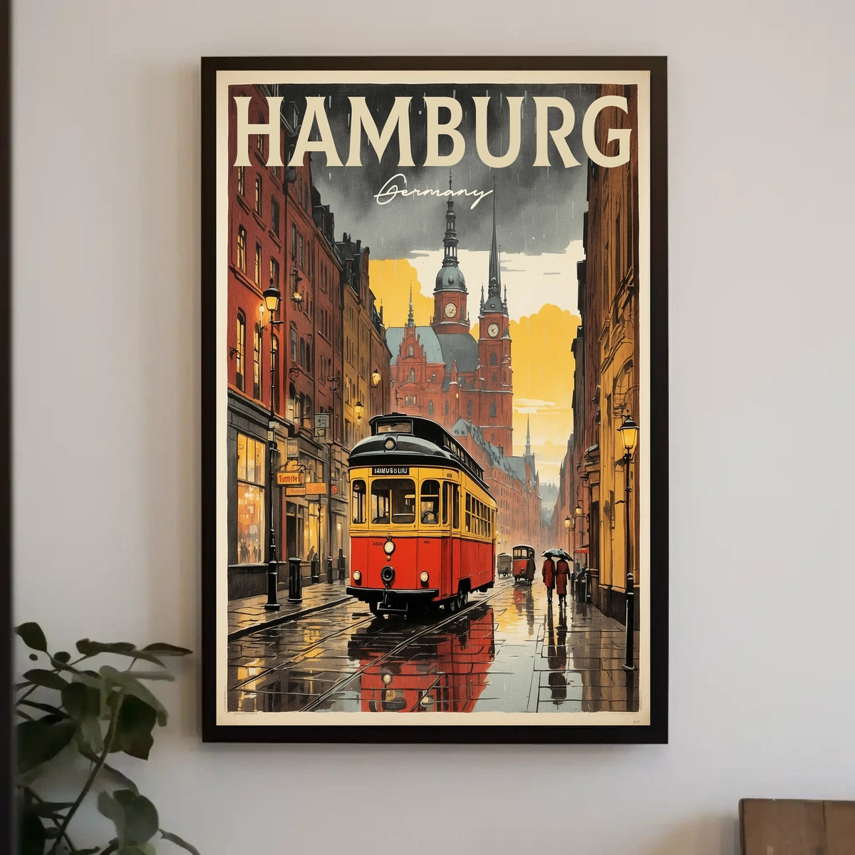 Hamburg Vintage Travel Poster