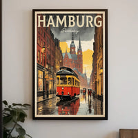 Hamburg Vintage Travel Poster