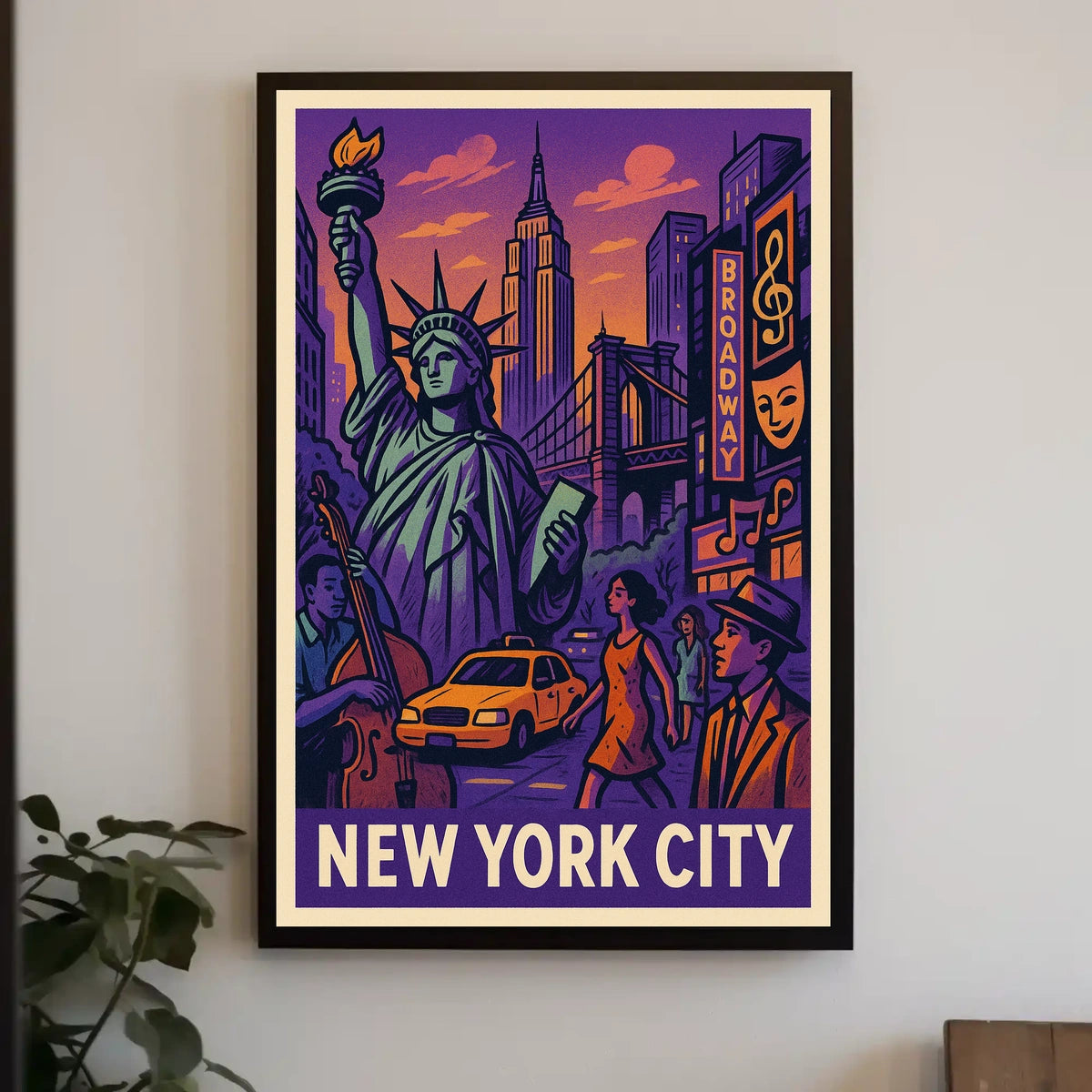 New York City Poster Vibrant Urban Art For Home Decor