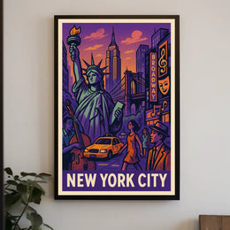 New York City Poster Vibrant Urban Art For Home Decor