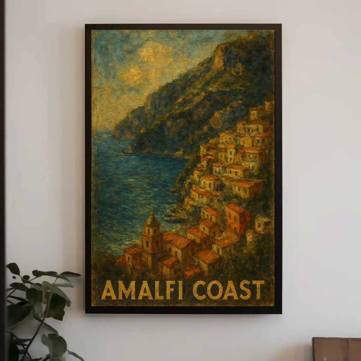 Amalfi Coast Poster Wall Art Print for Coastal Decor