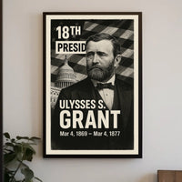 Ulysses S. Grant 18th President of the United States Digital Montaje Poster