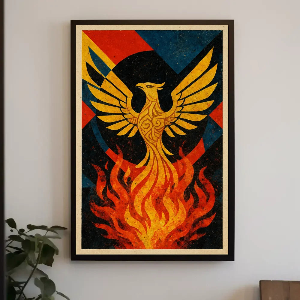 Phoenix Rebirth Artistic Masterpiece: Abstract, Artistic, or Pop Culture Poster