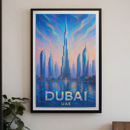 Dubai Skyline Artistic Impression Poster