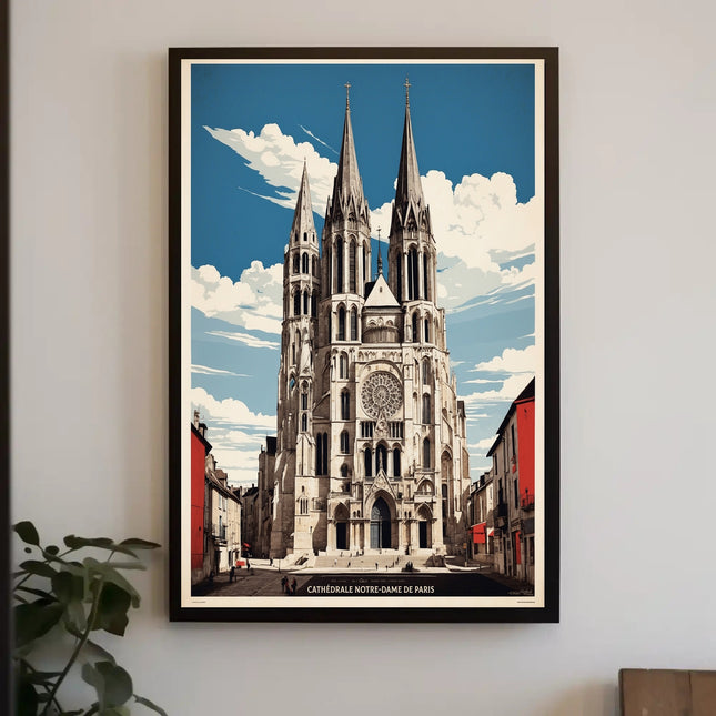 Notre-Dame de Paris Modern Cityscape Urban or Cityscape Poster