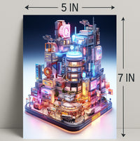 Neon Cityscape Poster