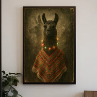 Llama Portrait Poster