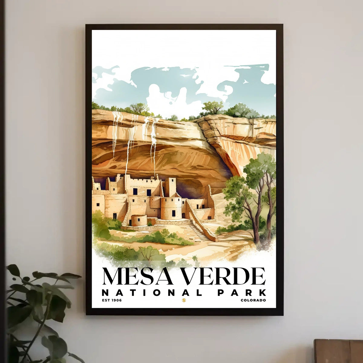 Mesa Verde Watercolor Wall Art Poster