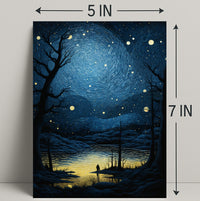 Starry Night Reflection Poster PosterGoat