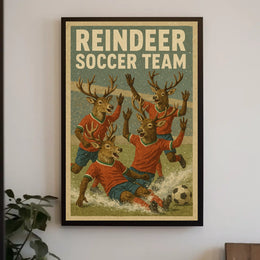 Reindeer Soccer Team Extravaganza Poster