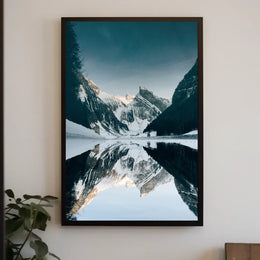Breathtaking Winter Mountainscape: National Park Poster