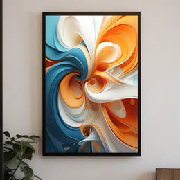 Dynamic Flow Abstract Art for Energetic Spaces Poster