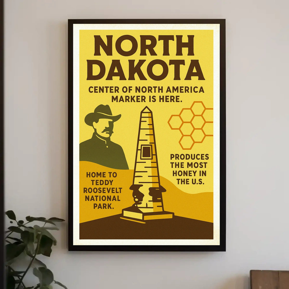 North Dakota Highlights Poster