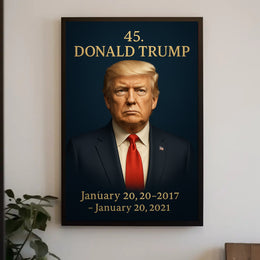 Donald Trump Presidential Era Photorealistic Political or Propaganda Poster PosterGoat