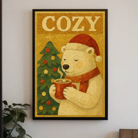 Cozy Holiday Bear Poster