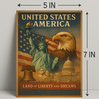 Land of Liberty and Dreams Poster PosterGoat