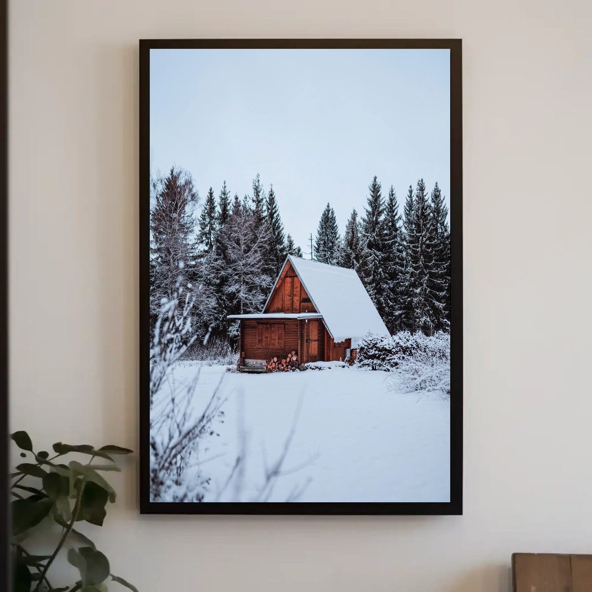 Winter Cabin Retreat Poster