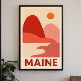 Maine Landscape Art Poster