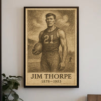 Jim Thorpe Legendary Athlete Poster