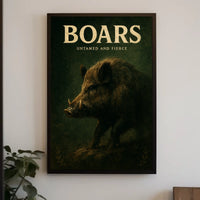 Boars Untamed and Fierce Poster