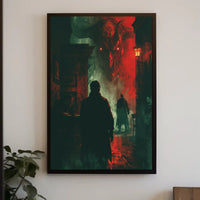 Dark Gothic Horror Scene with Investigators – Fantasy or Mythology Poster PosterGoat
