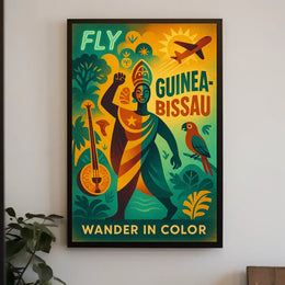 Guinea-Bissau Cultural Pride Retro Travel Poster PosterGoat