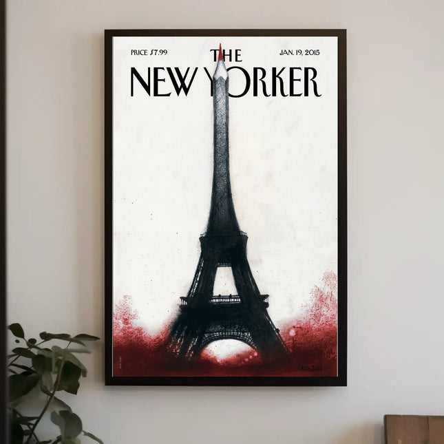 Eiffel Tower New Yorker Cover Art Print Cultural Heritage Poster