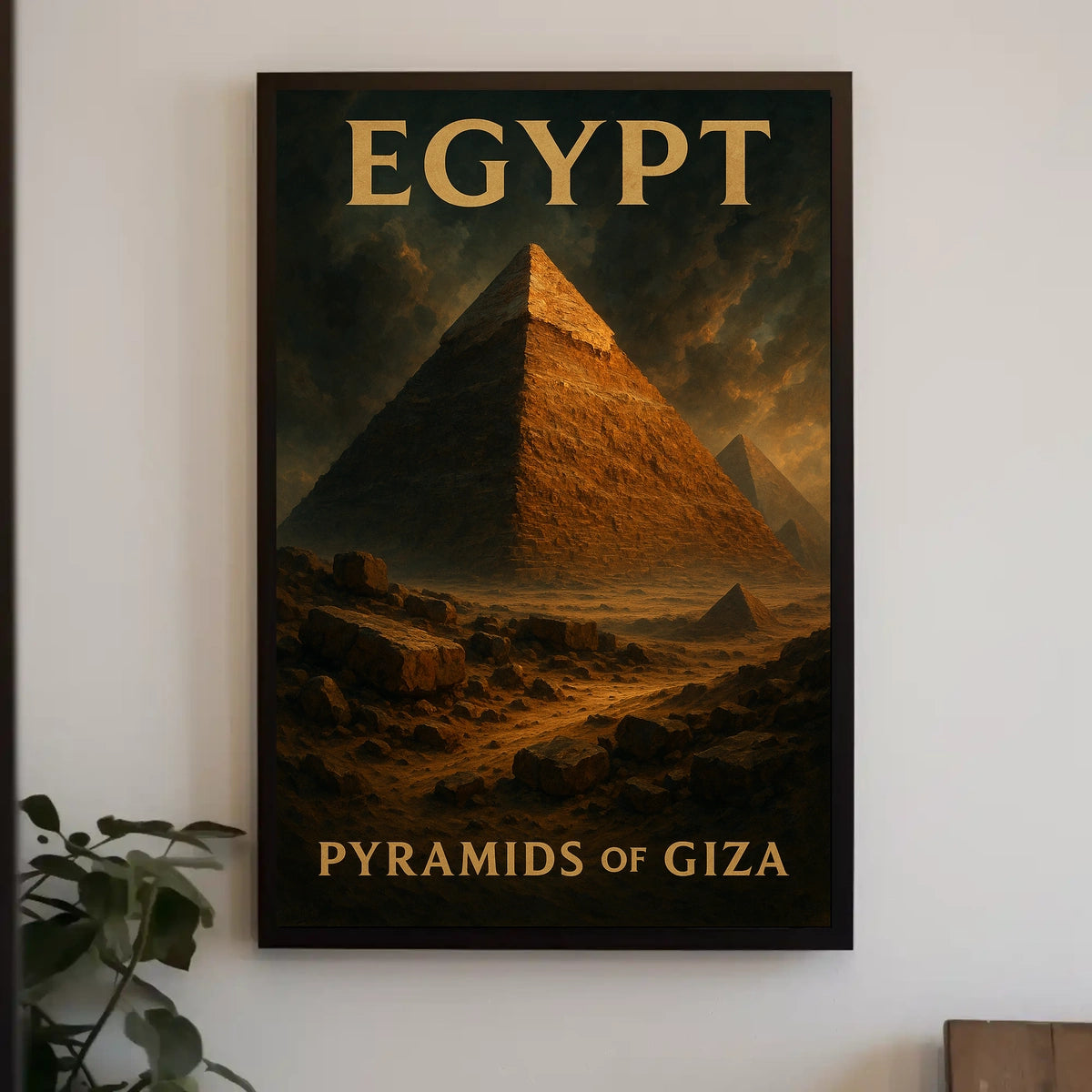 Giza Pyramids Vintage Travel Poster